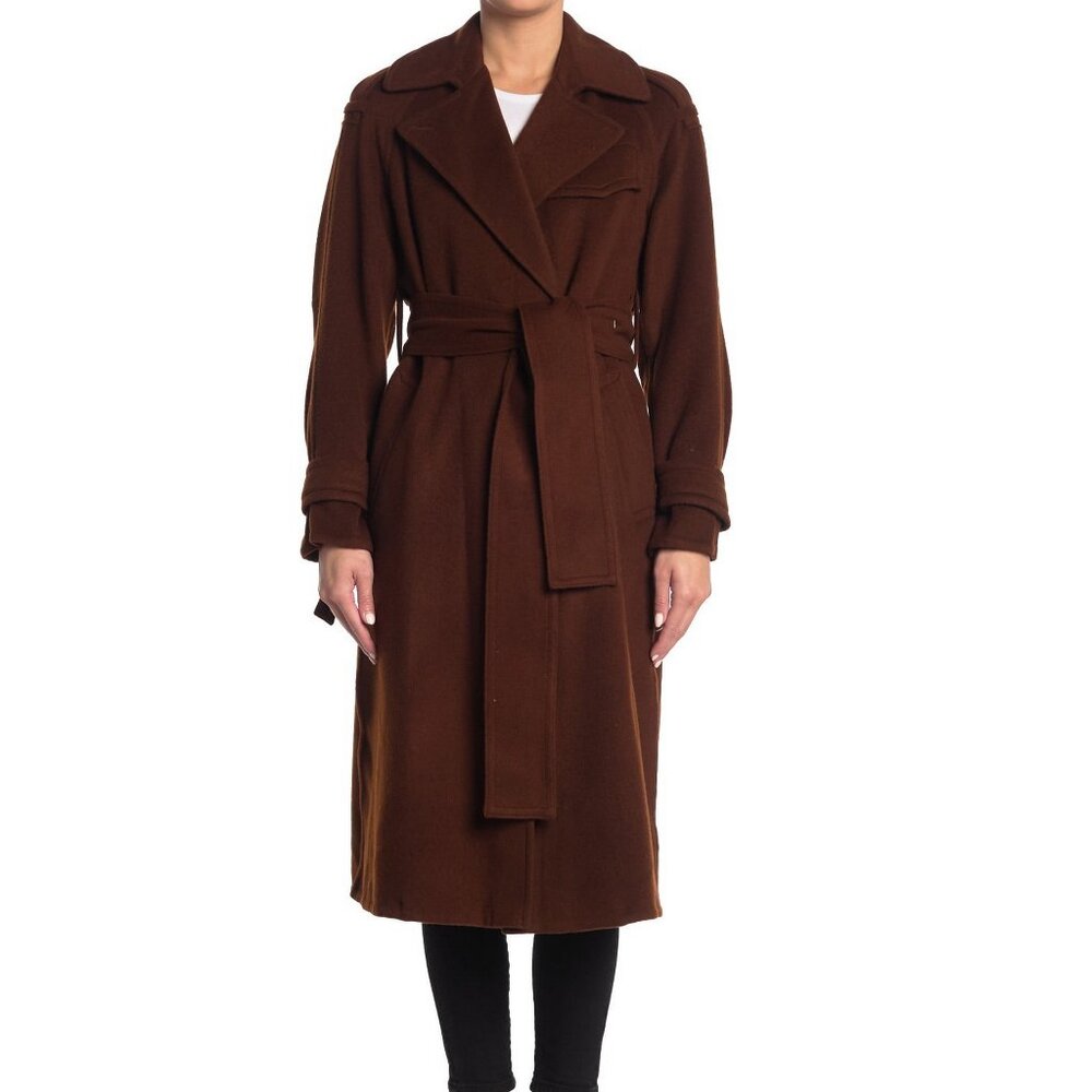 NWT Vince Belted Soft Wool Blend Lined Trench Coat, Small, Medium, Large